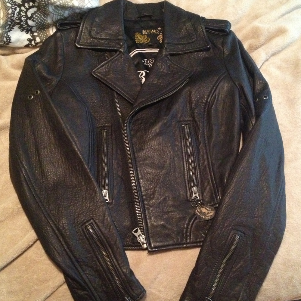 Leather jacket beautiful stylish